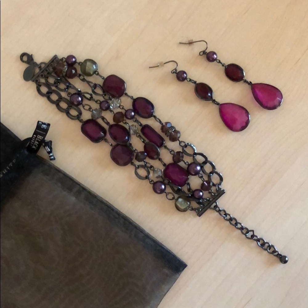 White House black market bracelet & earring set